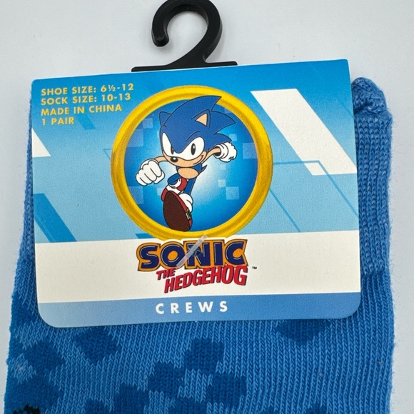 Mens lot‎ of 3 Sonic The Hedgehog And Tails Crew Socks size 10-13 NEW - Picture 4 of 12